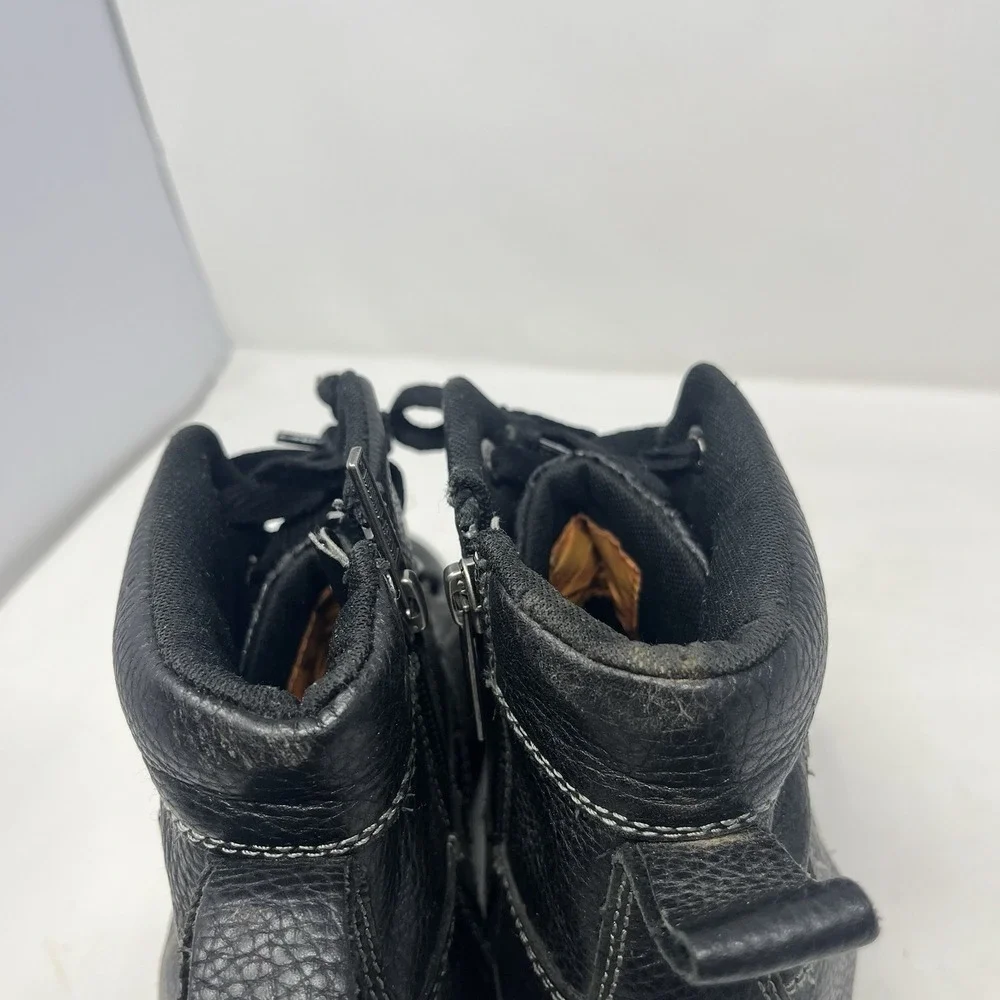 Harley-Davidson Tamia Lace Up/Side Zip Motorcycle Riding Boots Womans 8.5 Black